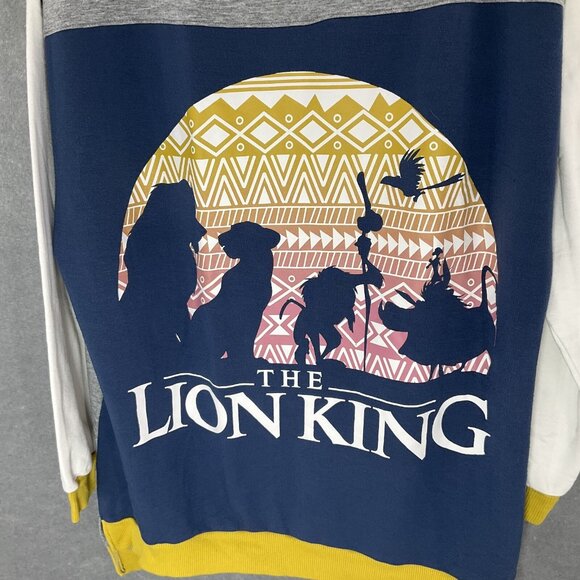 Disney The Lion King Graphic Print Top Sz L (12-14) Oversize Round Neck Pullover - Picture 4 of 10
